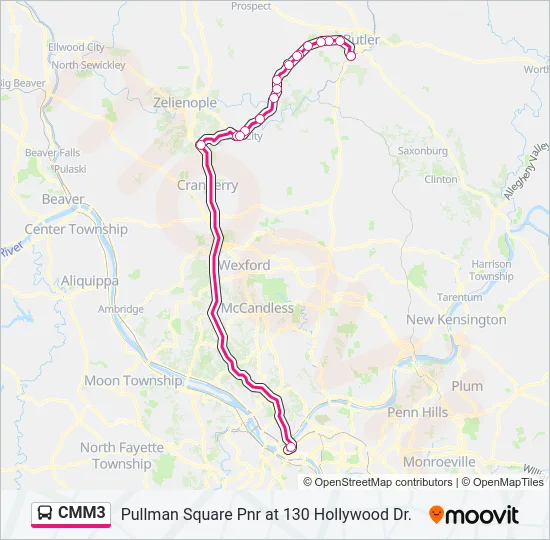 CMM3 Bus Line Map