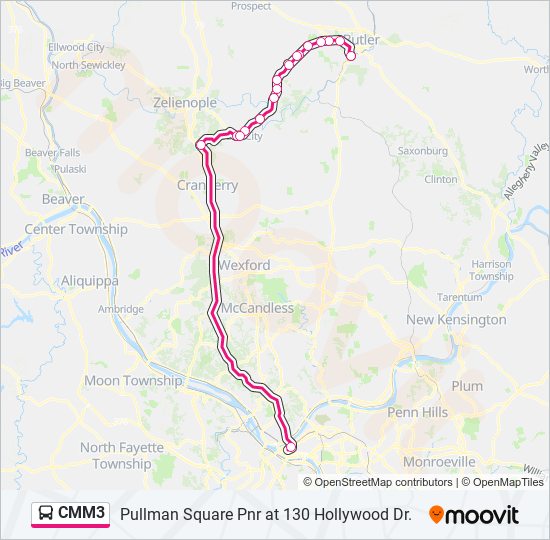 CMM3 bus Line Map