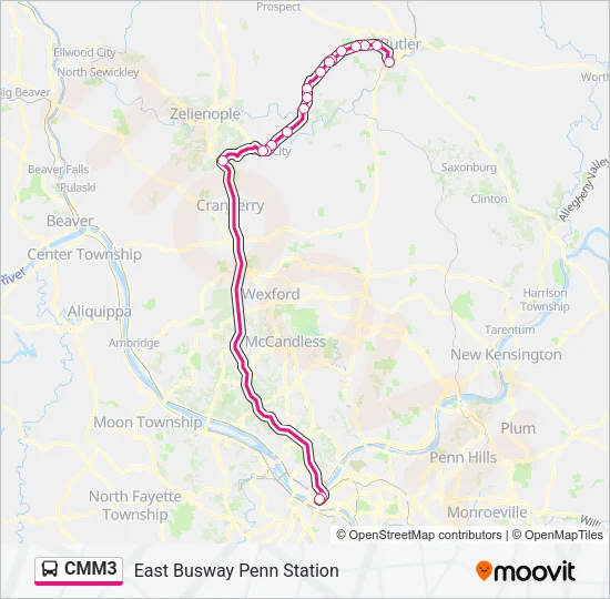 CMM3 Bus Line Map