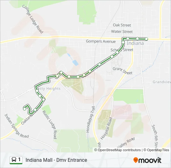 1 Bus Line Map