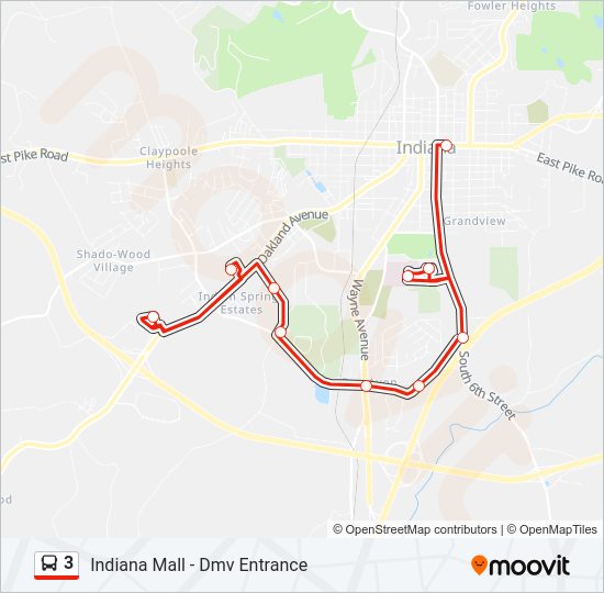 3 Bus Line Map