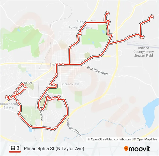 3 Bus Line Map