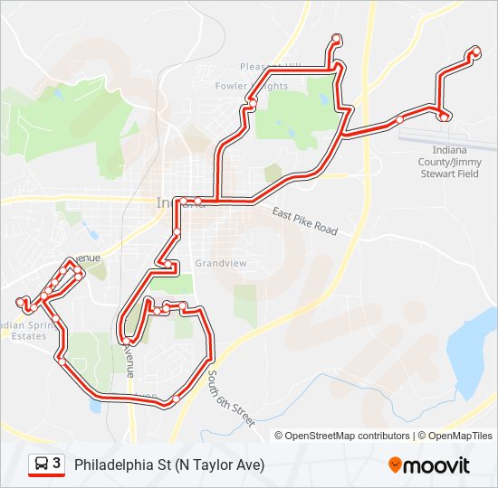 3 bus Line Map