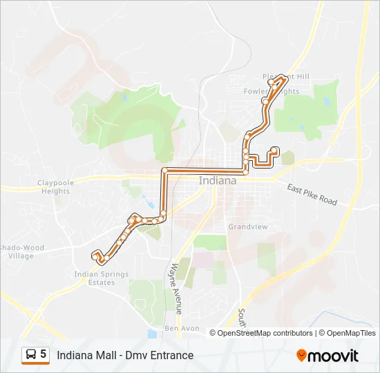 5 Bus Line Map