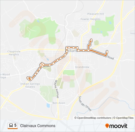 5 Bus Line Map