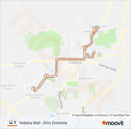 5 bus Line Map