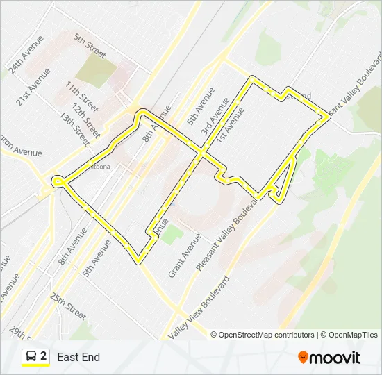 2 Bus Line Map