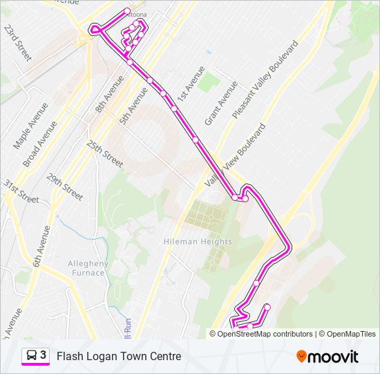 3 bus Line Map