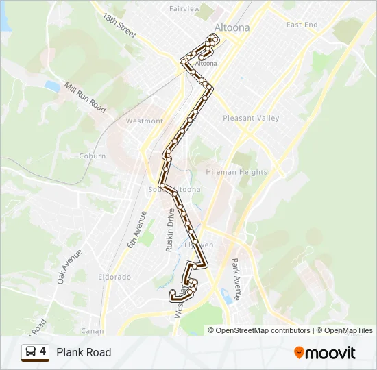 4 Bus Line Map