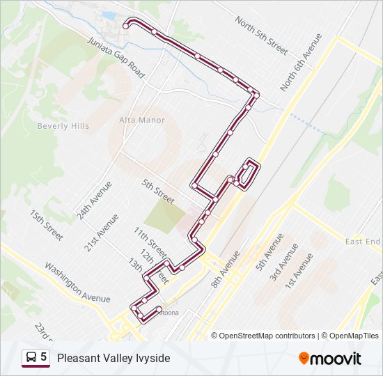 5 bus Line Map