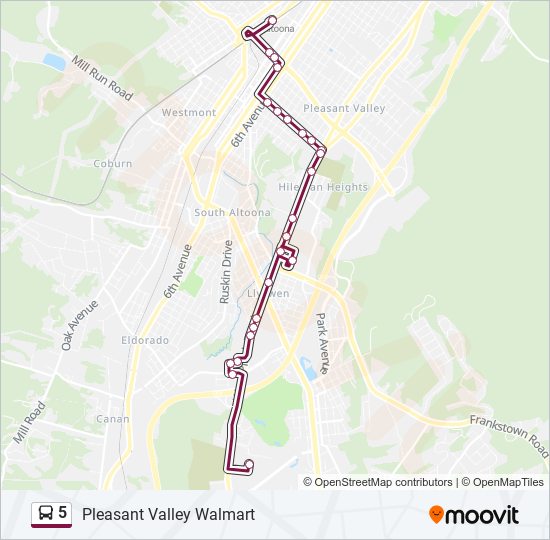 5 bus Line Map