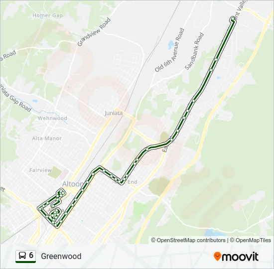 6 Bus Line Map