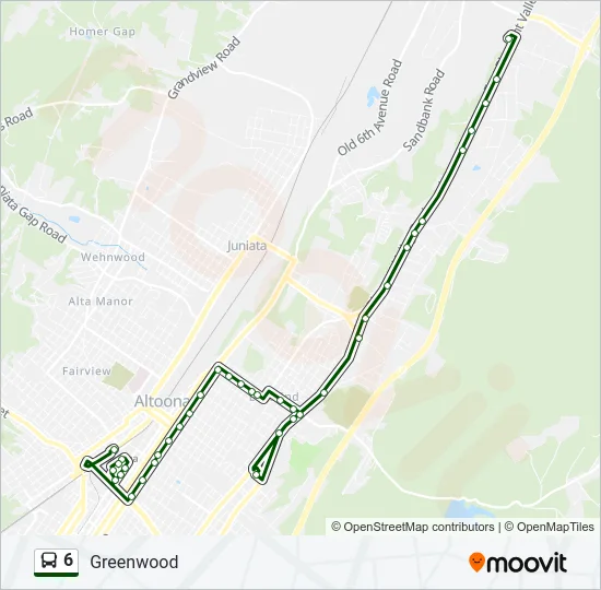 6 Bus Line Map