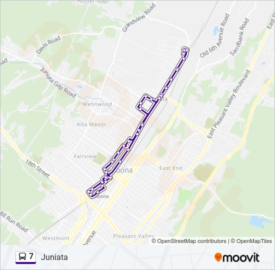 7 bus Line Map