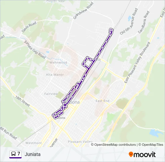 7 Bus Line Map