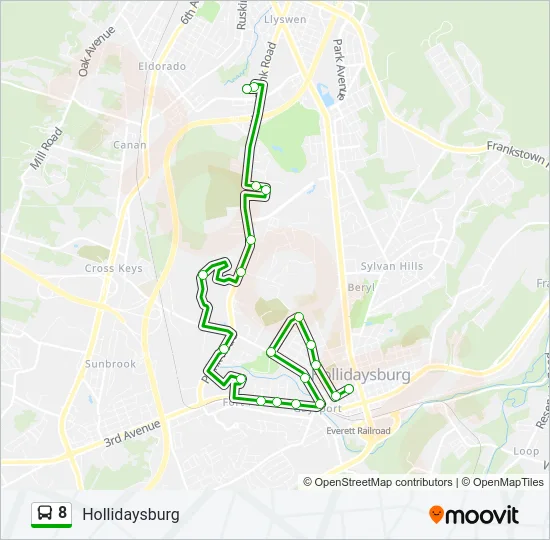 8 Bus Line Map