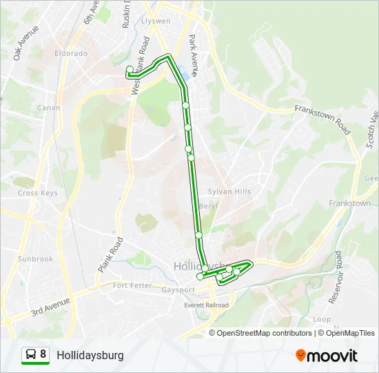 8 Bus Line Map