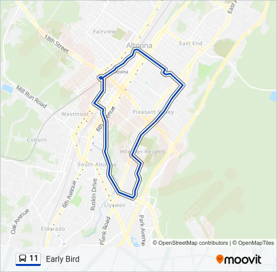 11 Bus Line Map