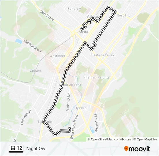 12 Bus Line Map