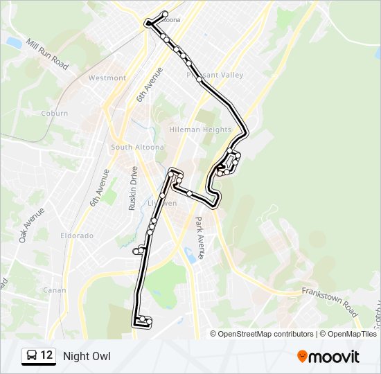 12 bus Line Map