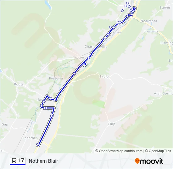 17 Bus Line Map