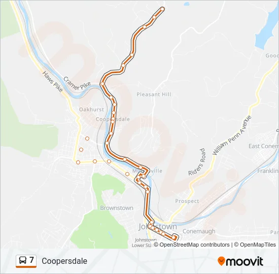 7 Bus Line Map