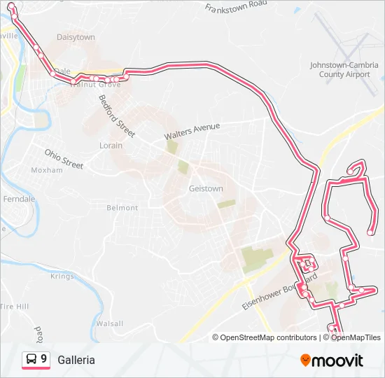 9 Bus Line Map