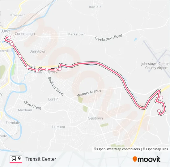 9 Bus Line Map