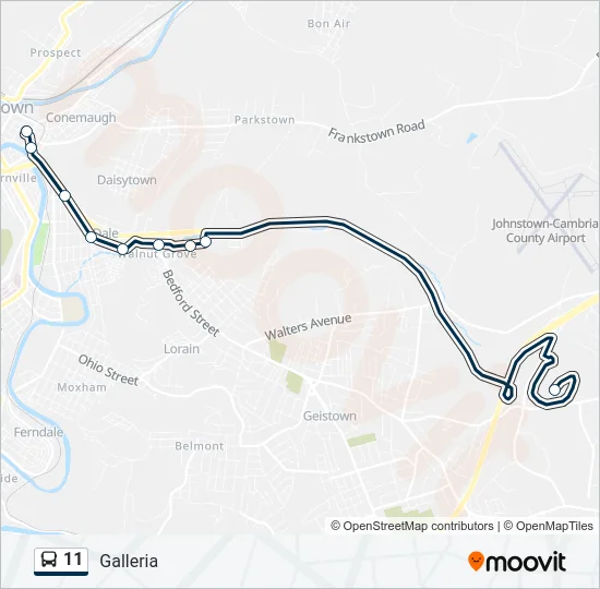 11 Bus Line Map