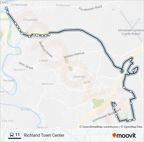 11 Bus Line Map