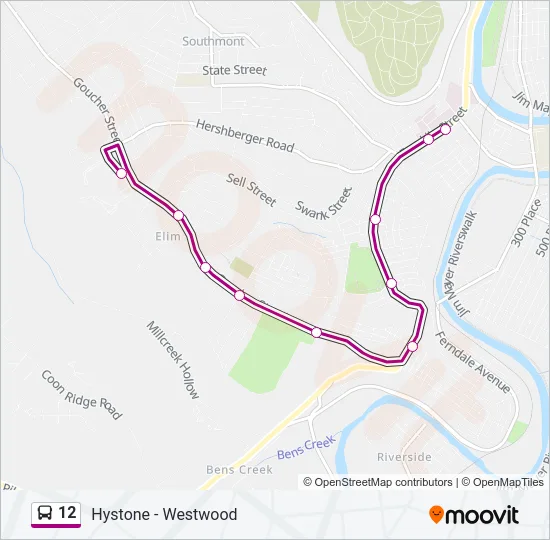 12 Bus Line Map