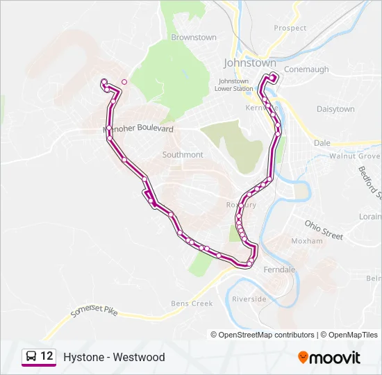 12 Bus Line Map