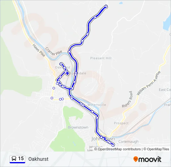 15 Bus Line Map