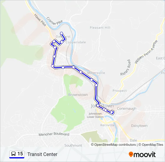 15 Bus Line Map