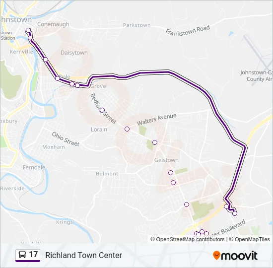 17 Bus Line Map