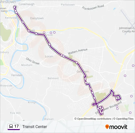 17 Bus Line Map