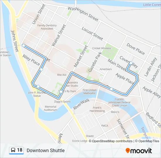 18 Bus Line Map