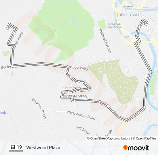 19 Bus Line Map
