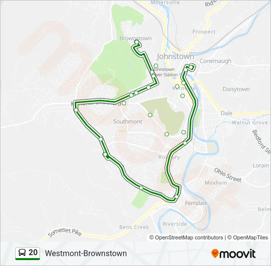 20 Bus Line Map