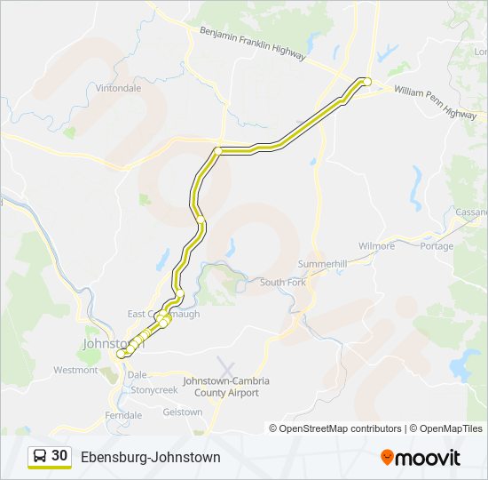 Ruta 30 horarios, paradas y mapas Ebensburg (Actualizado)