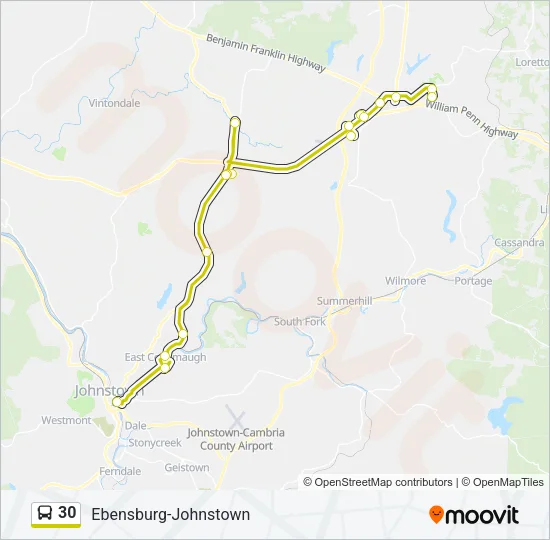 30 Bus Line Map