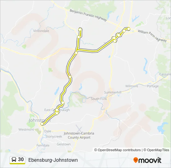 30 Bus Line Map