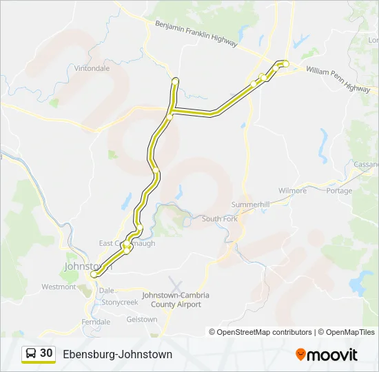 30 Bus Line Map