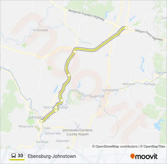 30 Bus Line Map