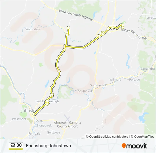 30 Bus Line Map