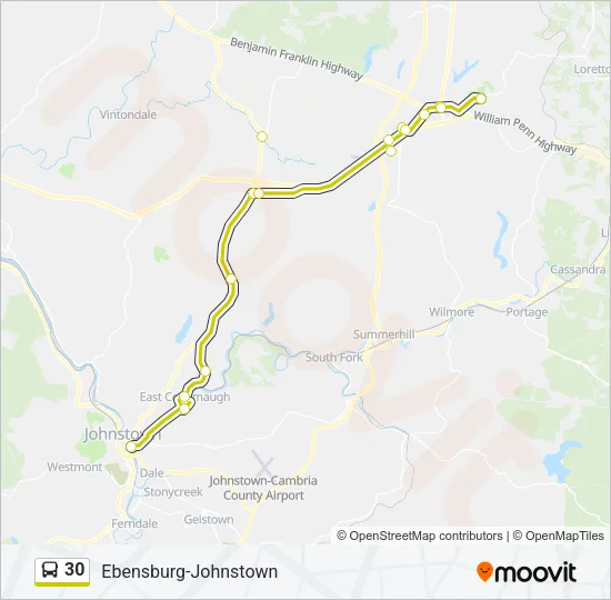 30 Bus Line Map