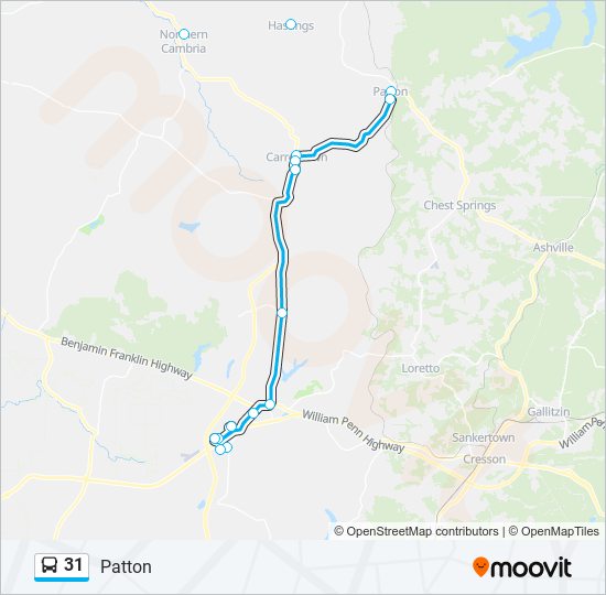 31 bus Line Map