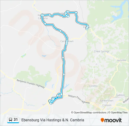 31 Bus Line Map