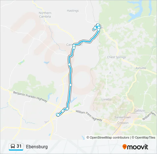 31 Bus Line Map