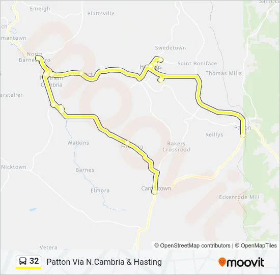 32 Bus Line Map
